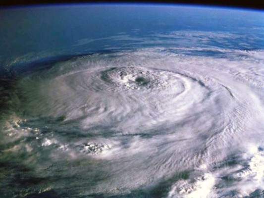 Hurricane Katrina before making landfall as seen from space. (NOAA)