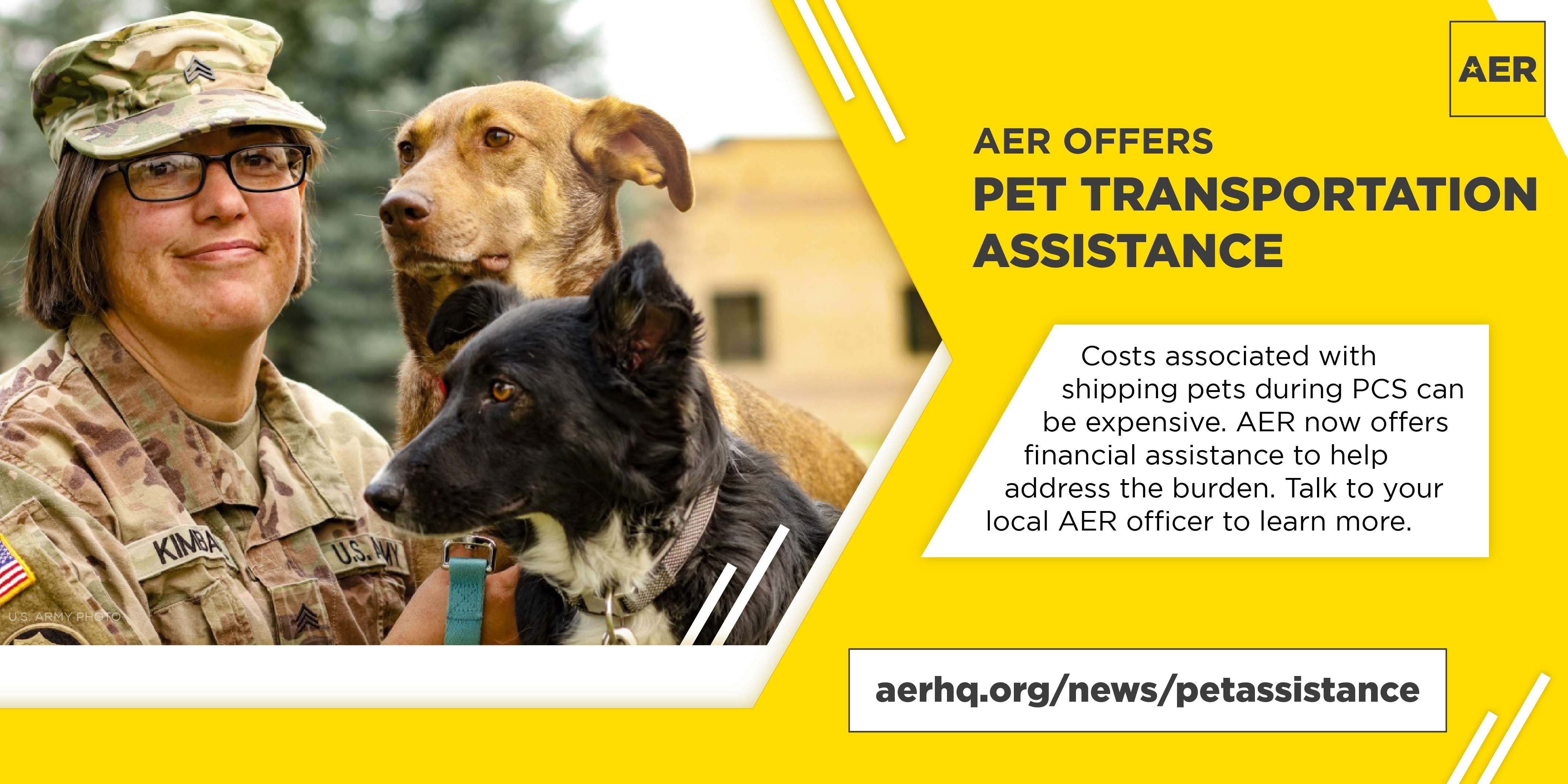 Army Emergency Relief now offers Pet Transportation assistance!