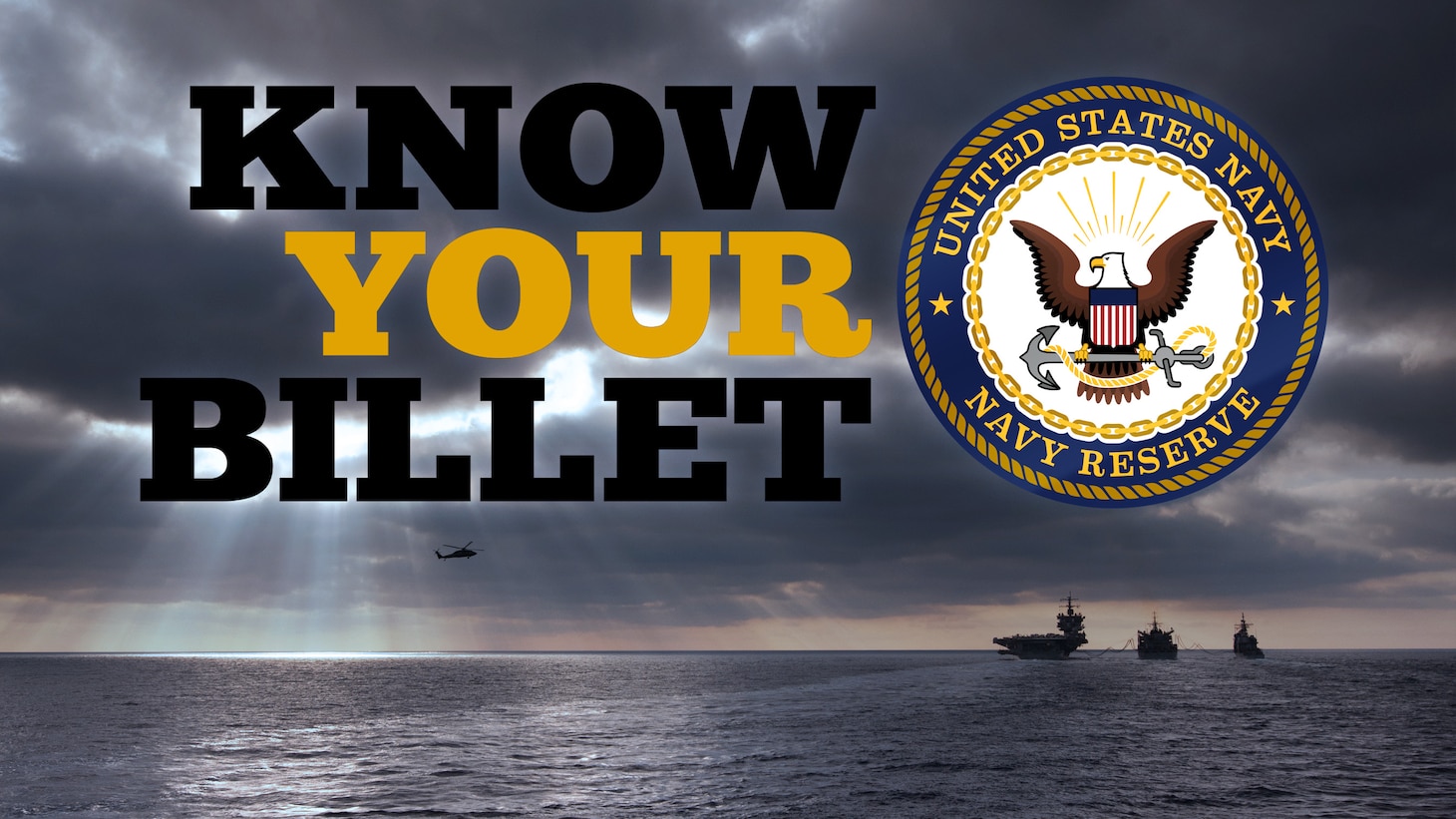 Know Your Billet banner image (U.S. Navy graphic by Commander, Navy Reserve Force Public Affairs)