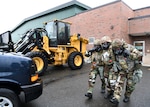 Airmen from the 104th Medical Group assess, treat and transport Airmen after a simulated attack during a readiness exercise at Barnes Air National Guard Base, Massachusetts, June 10-13. The exercise enabled all elements of the 104th Fighter Wing to hone their skills in support of both state and federal missions.