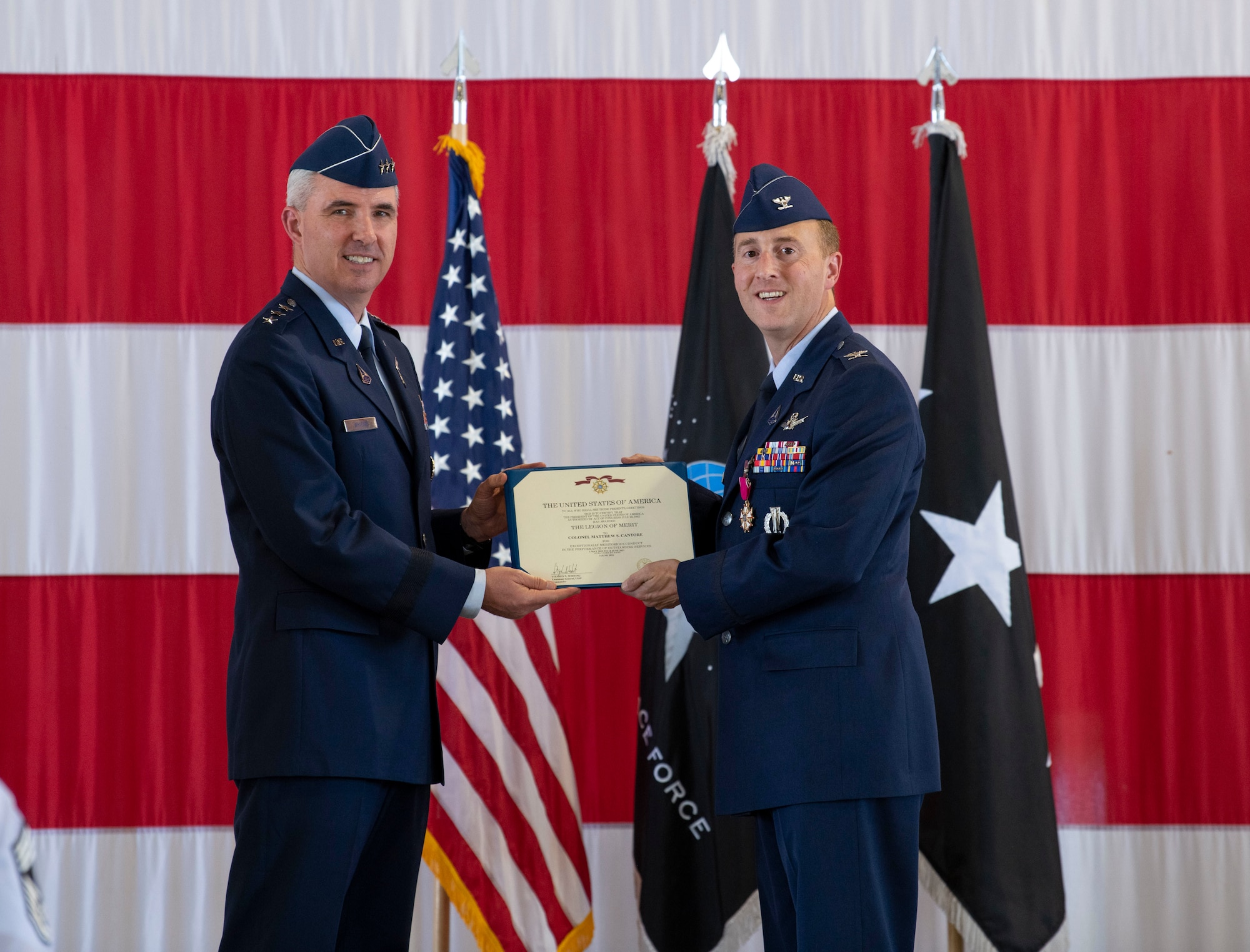 man receiving award