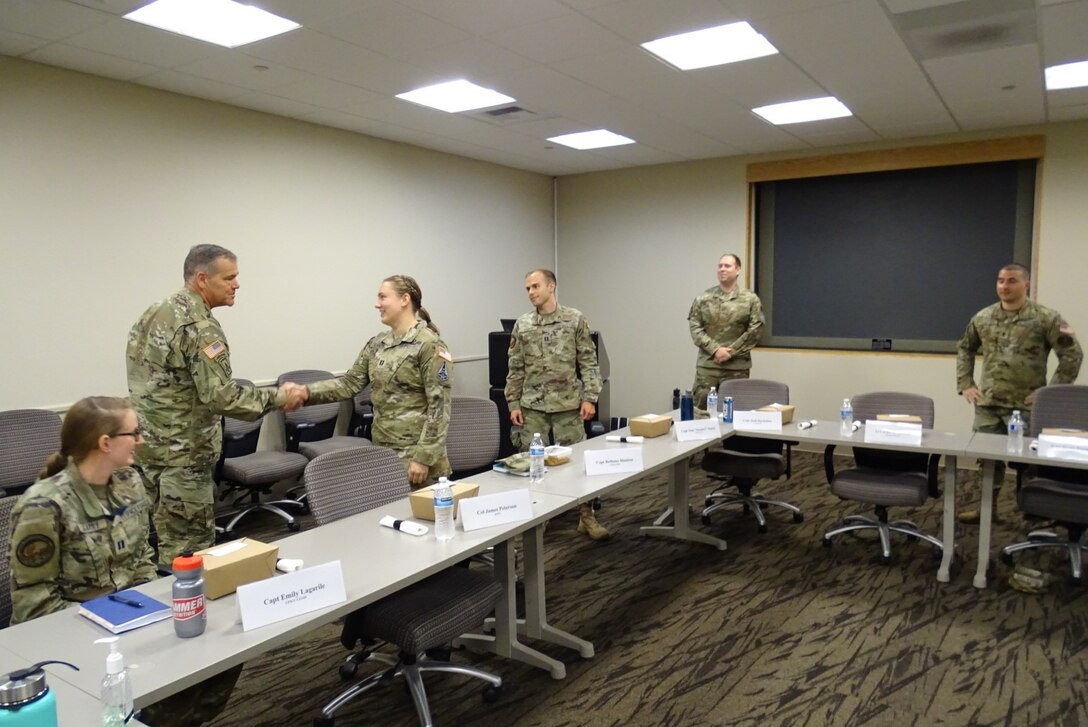 Photo of U.S. Space Command commander's visit to Vandenberg.