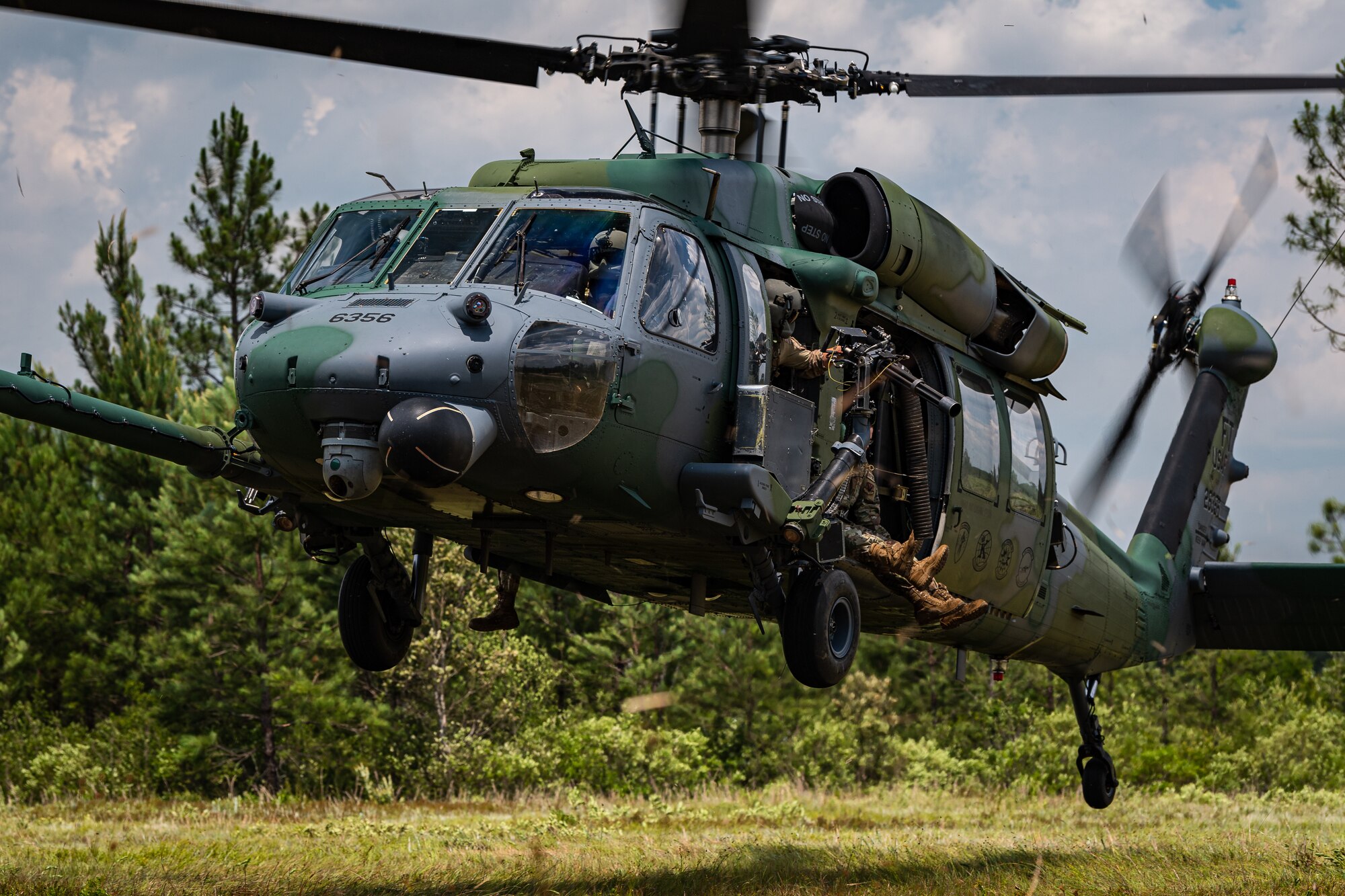 An HH-60G lands