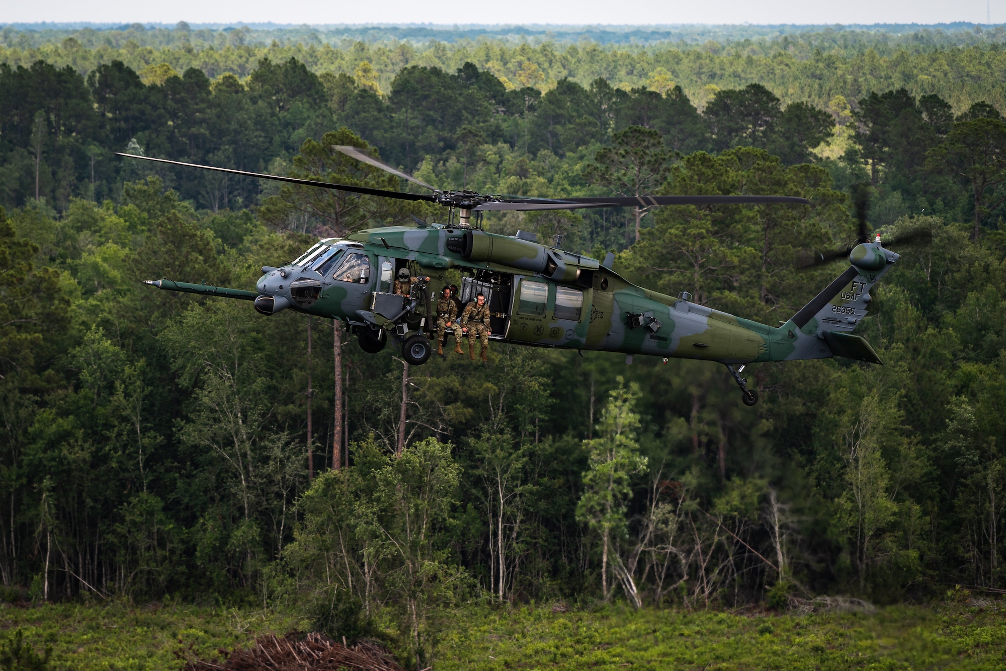 An HH-60G lands