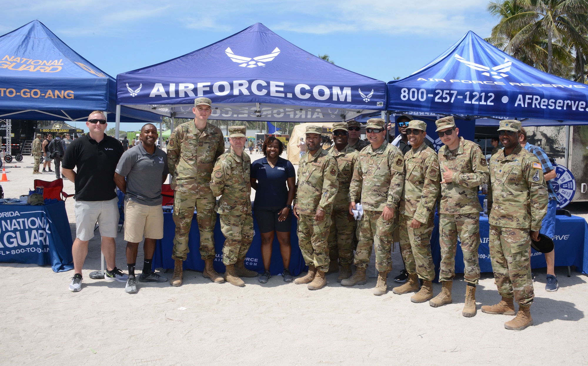Total Force recruiters from the Air Force, Air Force Reserve and Air National Guard, worked side by side at the Miami Beach Air Show, May 28, 2021.