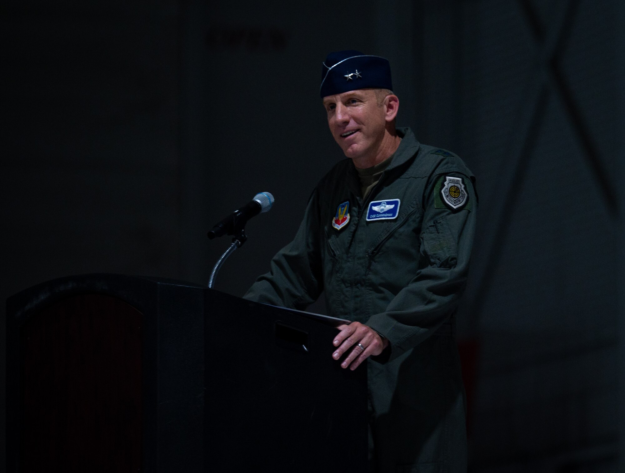 general at podium