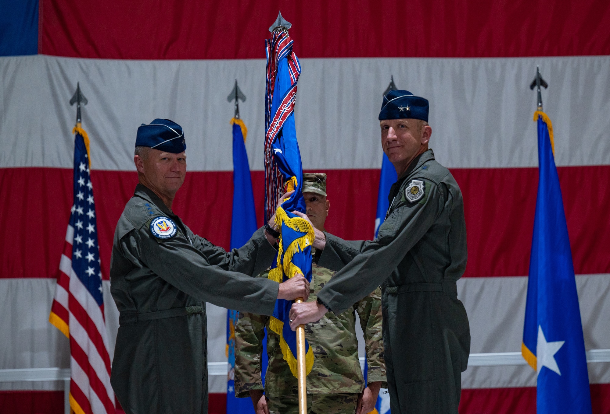 Air Force general passes guidon to Air Force general