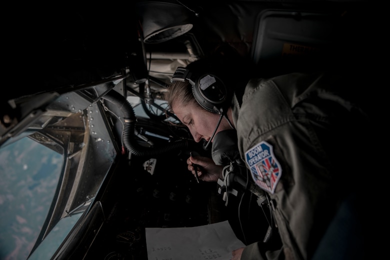 U.S. Air Force Staff Sgt. Kaylene Larose, 351st Air Refueling Squadron boom operator, participates in the Arctic Challenge Exercise 2021 (ACE 21’), June 1-18. ACE 21’ is a Royal Norwegian Air Force-led, Nordic large-force, live-fly field training exercise hosted by Norway, Sweden and Finland. (U.S. Air Force photo by Senior Airman Antonia Herrera)