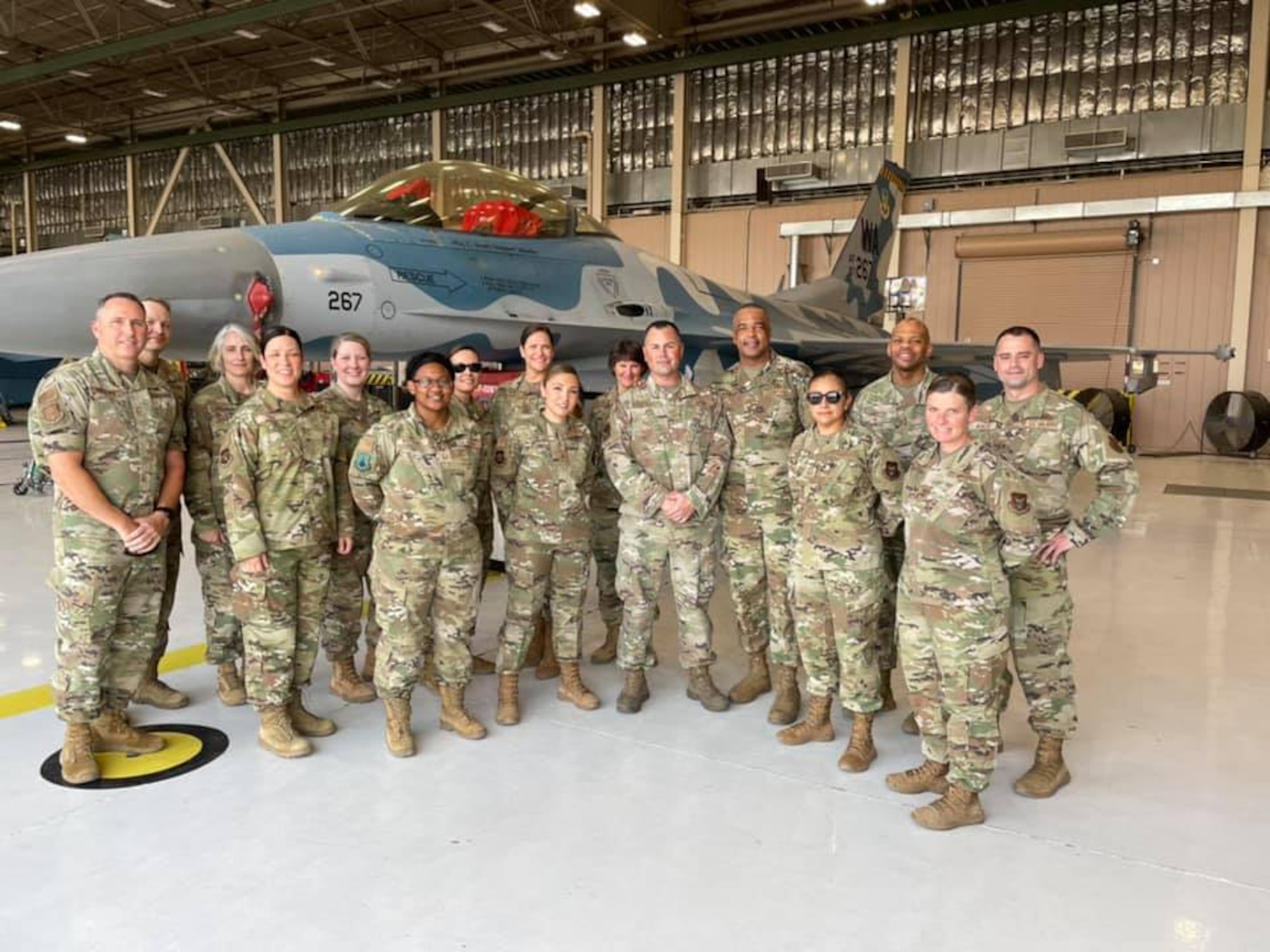 The Reserve Senior Enlisted Council hosted by 10th Air Force visited the 926th Wing June 16, at Nellis Air Force Base, Nevada. (U.S. Air Force photo by Natalie Stanley)