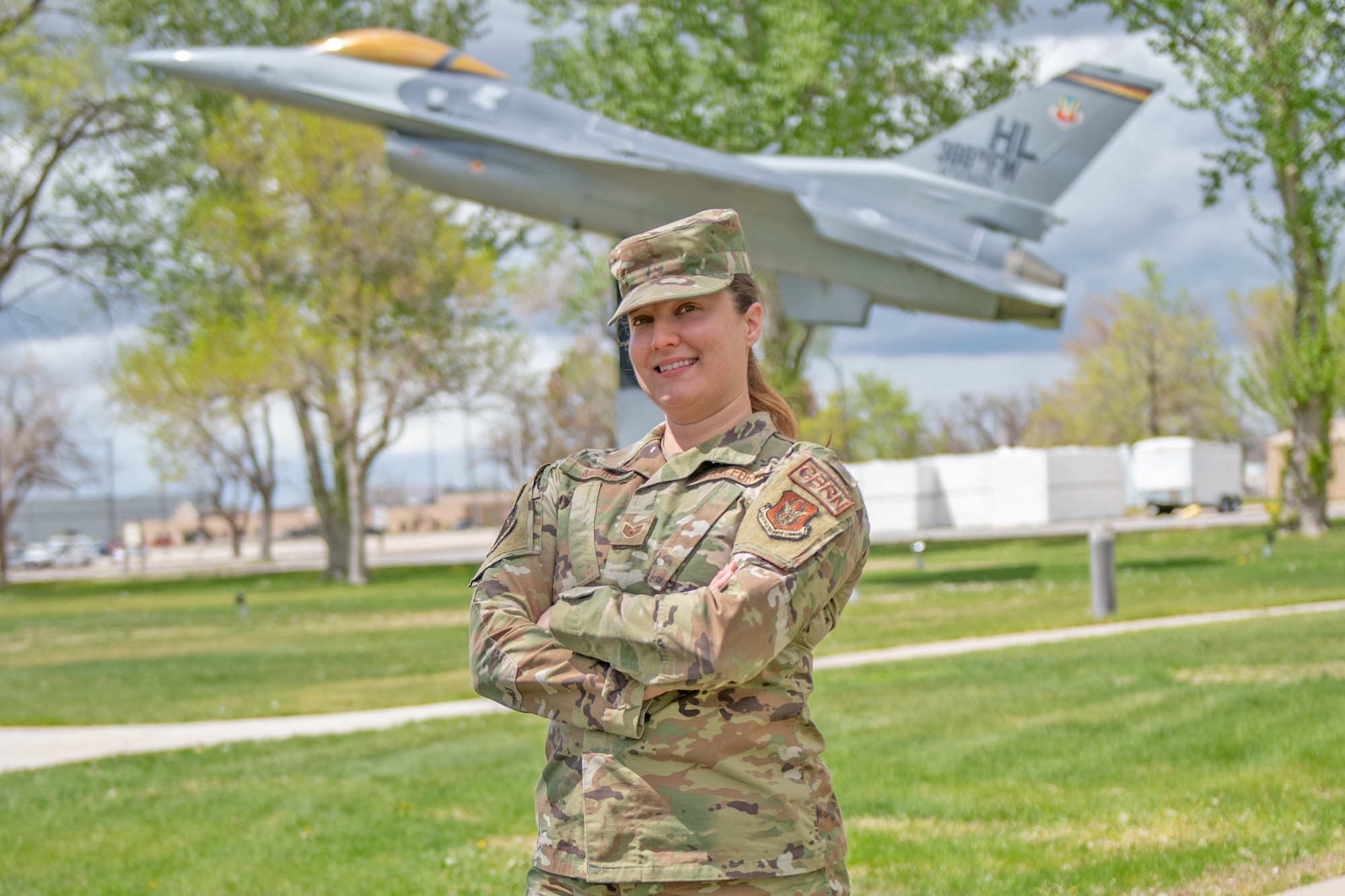 Staff Sgt. Danielle Monroe, a reservist with the 419th Civil Engineer Squadron, poses for a photo April 11, 2021 at Hill Air Force Base, Utah.