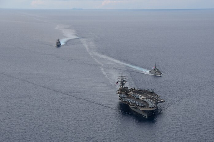 Ronald Reagan CSG exercises with Republic of Singapore Navy