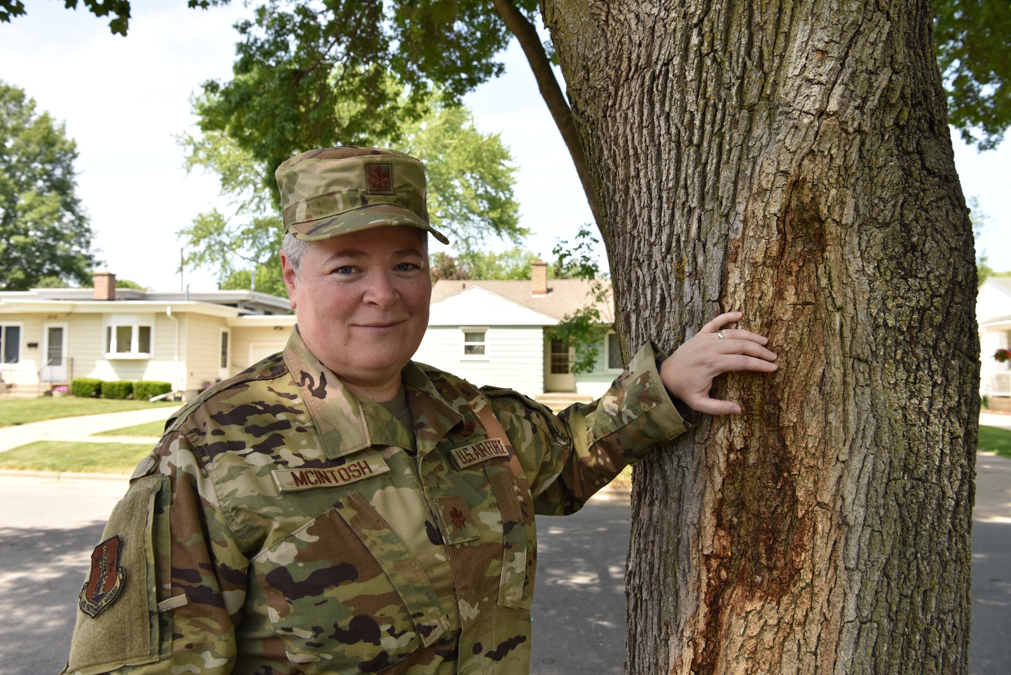 Maj. Kendra l. Mcintosh, a chaplain with the 128th Air Refueling Wing, Wisconsin Air National Guard, poses for a headshot in Milwaukee, Wisconsin, June 5, 2021. The U.S. Department of Defense (DoD) recognizes June as Pride Month, celebrating the history of LGBTQ service members who have bravely served and sacrificed in the U.S. military. (U.S. Air Force photo by Senior Airman Madison Knabe)