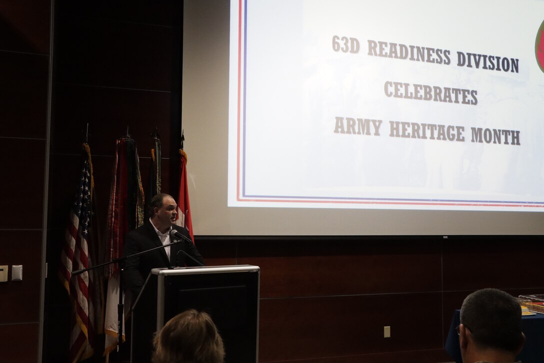 Army heritage ceremony of the 63rd Readiness Division
