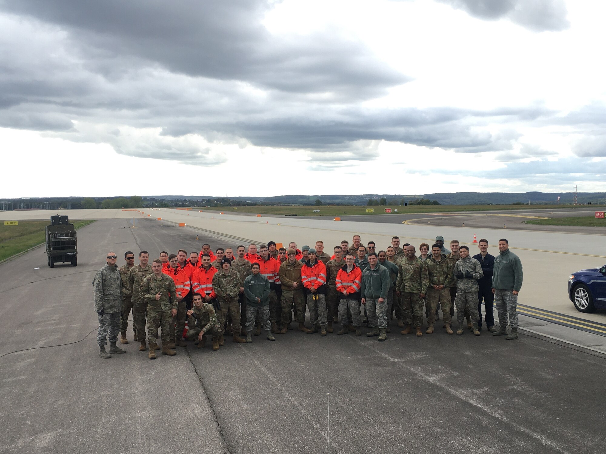 U.S. Air Force Lt. Col. Hans Winkler, and the 52nd CES Ops Team in 2019. (Courtesy photo)