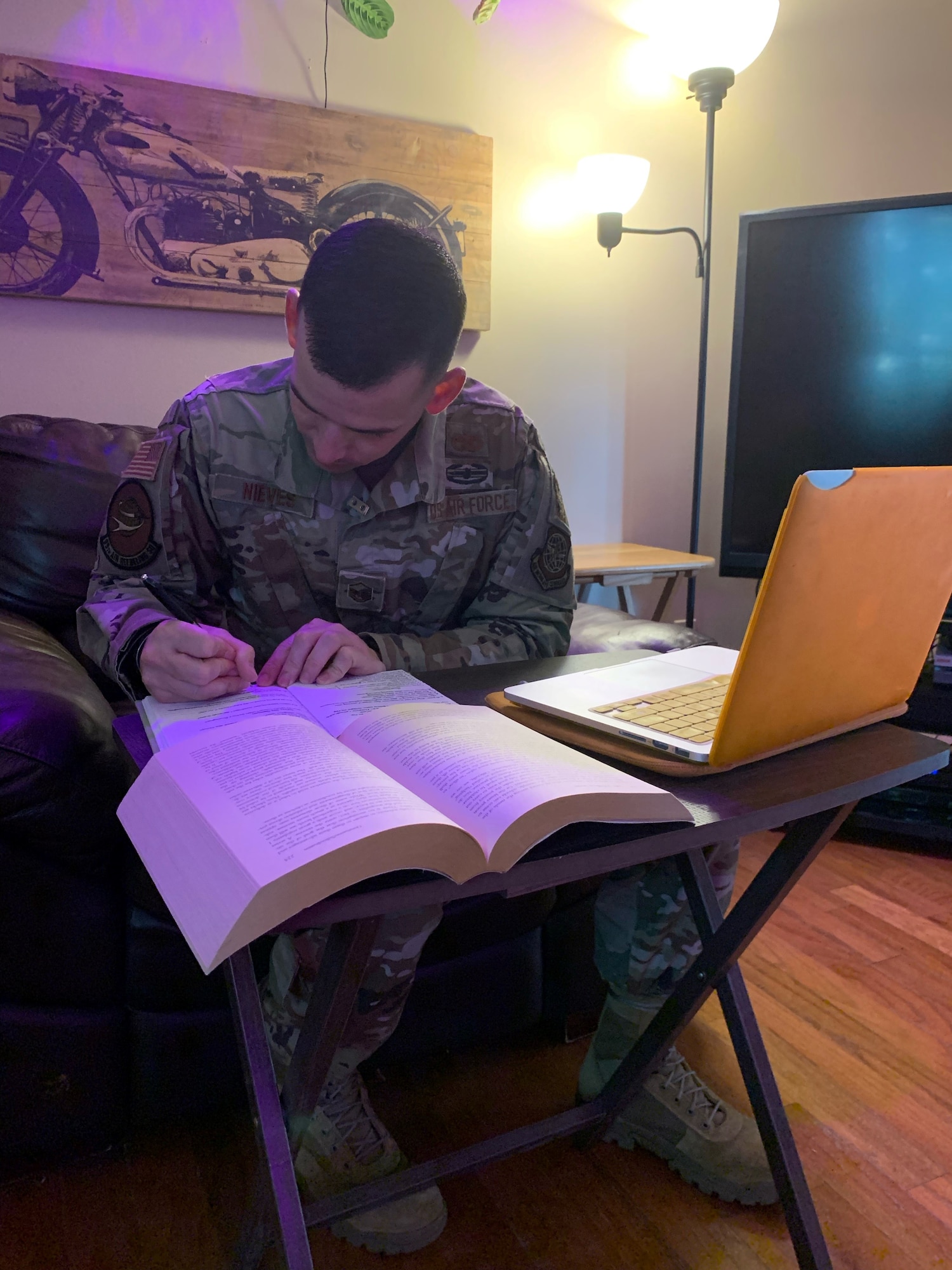 MSgt Jared Nieves Studies College Courses.