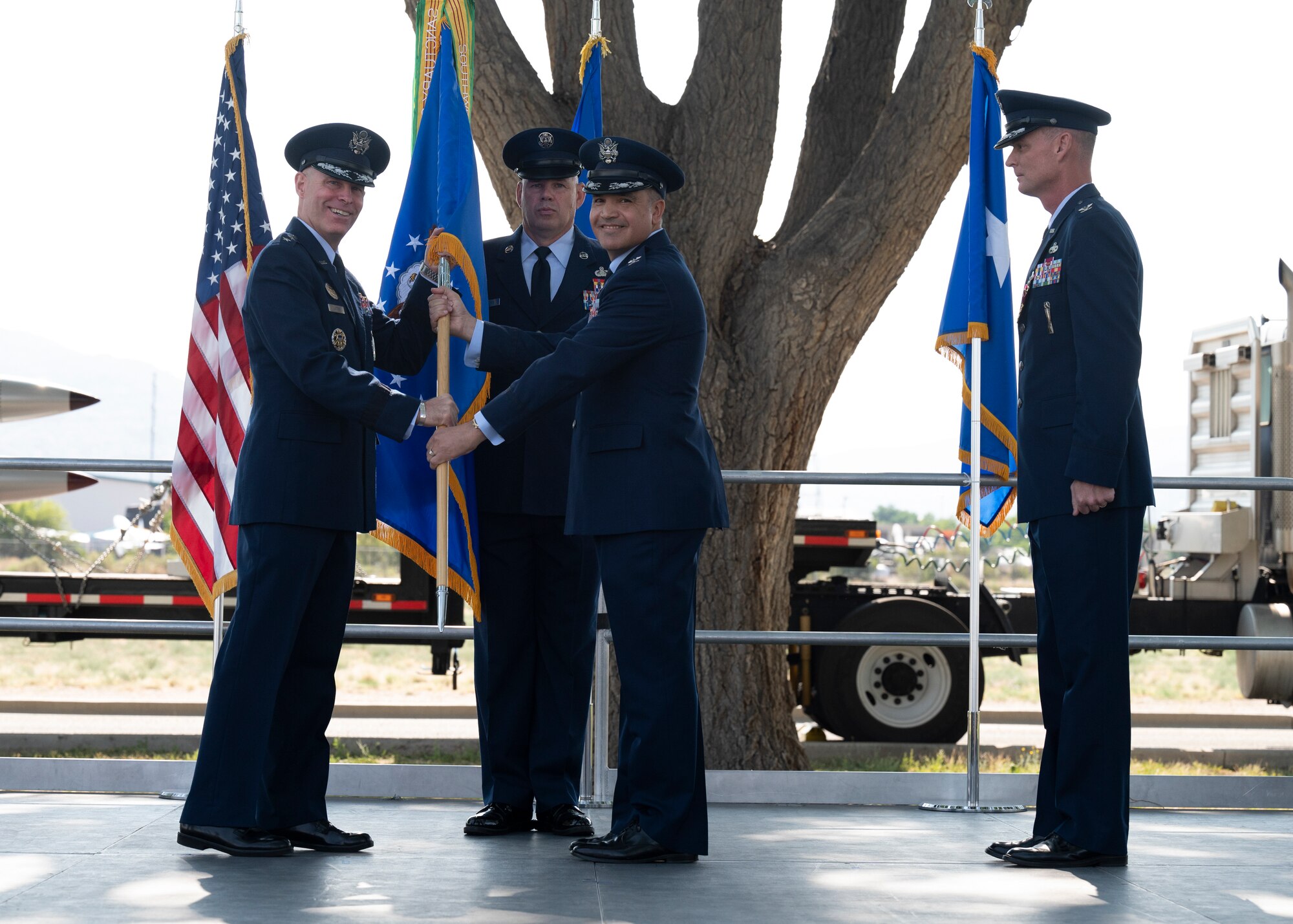 the ceremonial tradition of the passing of the guidon is conducted.