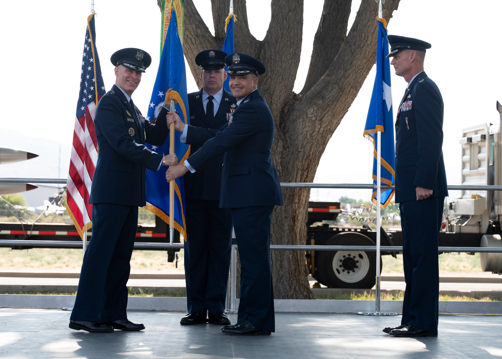 the ceremonial tradition of the passing of the guidon is conducted.