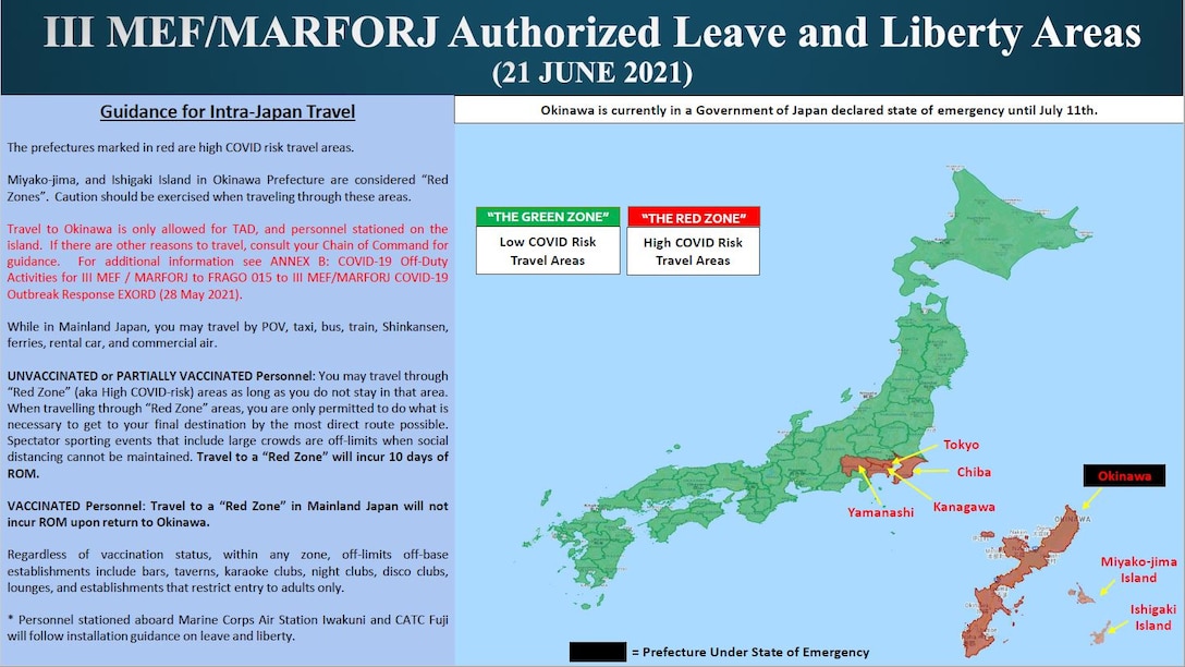 III MEF Leave And Liberty Areas