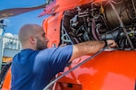 Petty Officer 2nd Class Michael El-Hasan, originally from Jacksonville, Florida, is an Aviation Maintenance Technician and has been aboard USCGC Hamilton (WMSL 753) for three months as part of the cutter’s aviation detachment. (U.S. Coast Guard courtesy photo)