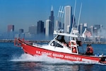 A Coast Guard Auxiliary helping keep boaters safe along southern Lake Michigan.