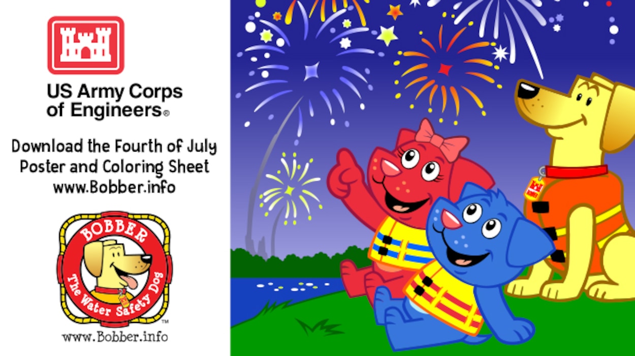Get your FREE Bobber and Friends 4th of July poster and coloring sheet at www.bobber.info