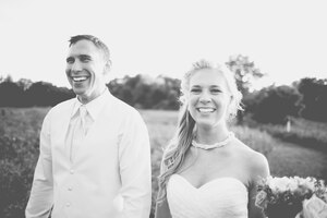 U.S. Air Force Capt. Brian Campbell and his wife Kat Campbell, smile after their wedding at a nature center in Ohio, June 14, 2014. The couple celebrated with family and close friends. (Courtesy photo)