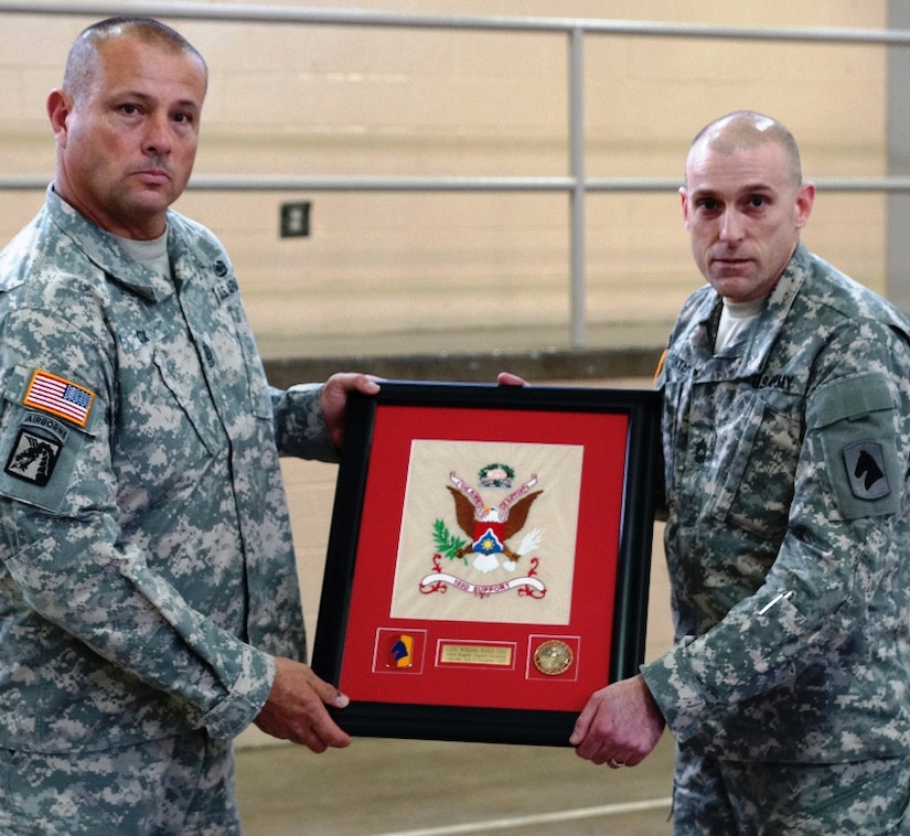 Curdie, a former Marine and current Kentucky Army National Guardsman residing in Barbourville, Ky., assumed Command from Capt. Anthony Travis of Elizabethtown, Ky.