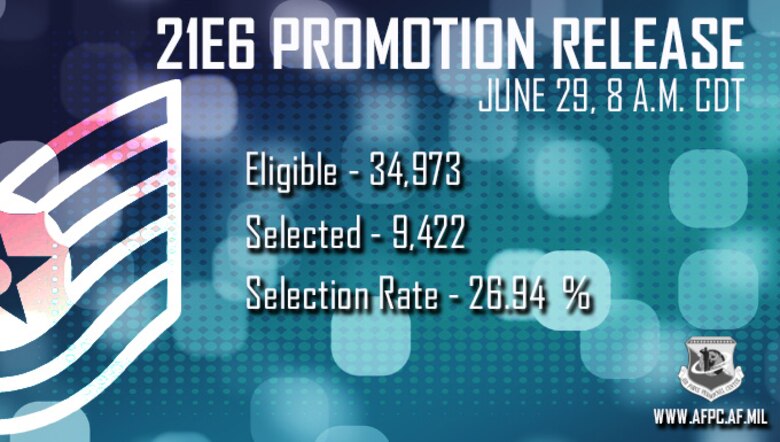Blue Graphic announcing technical sergeant promotion statistics