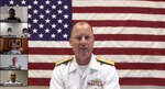Rear Adm. Chris Engdahl, commander Expeditionary Strike Group 7, delivers remarks virtually during the opening ceremony for Cooperation Afloat and Readiness at Sea Training (CARAT) Sri Lanka. In its 27th year, the CARAT series is comprised of multinational exercises, designed to enhance U.S. and partner navies’ abilities to operate together in response to traditional and non-traditional maritime security challenges in the Indo-Pacific region.