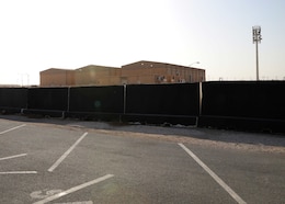 All the commemorative and Soldier art on the blast walls of the now-closed Camp As Sayliyah-Main, Qatar, seen here was in this June 14, 2021 photograph were painted over in preparation for its pending transfer to the host country. In addition to CAS-Main, the U.S. Army closed its two other installations, Camp As Sayliyah-South and  Falcon 78, also set for transfer to the Qatari government.