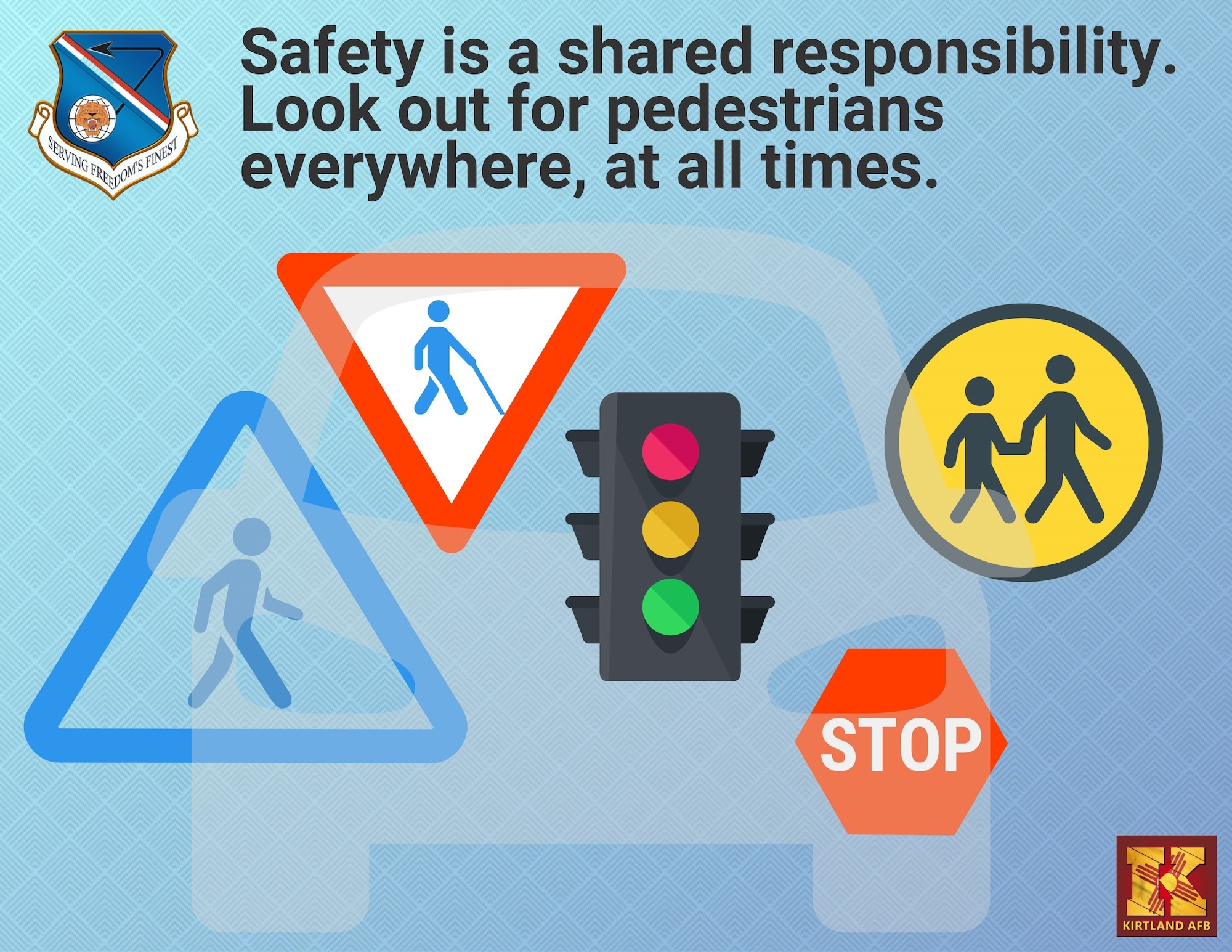 Graphic about pedestrian safety