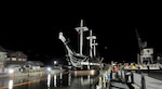 USS Constitution’s first 21st century dry docking is nearing completion and the ship will be undocked the night of July 23, 2017. In these final days in dry dock, the Naval History & Heritage Command Detachment Boston ship restorers and riggers are performing finishing touches around the ship.