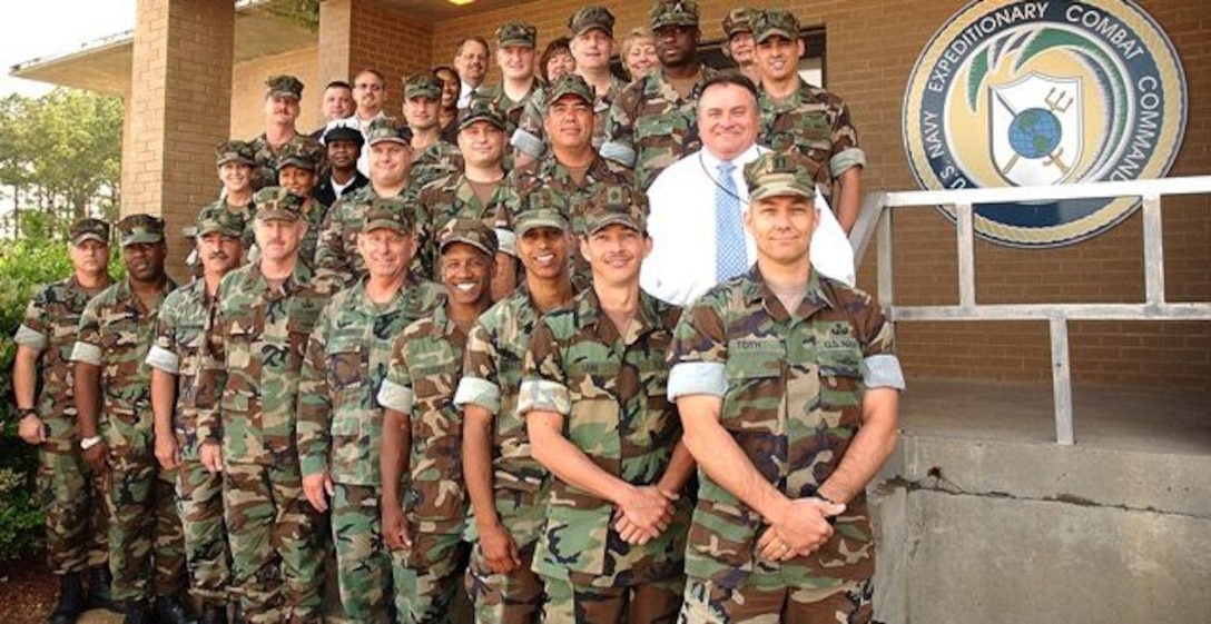 NECC Staff in Front of Their Original HQ Building (NAB Little Creek Port Operations, 2006)