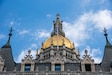 The flag of the Oriental Republic of Uruguay is displayed over the State Capitol Building in Hartford, Conn., June 15, 2021. The flag was flown as a gesture of solidarity between the Armed Forces of Uruguay and the Connecticut National Guard during a bilateral visit for the State Partnership Program.