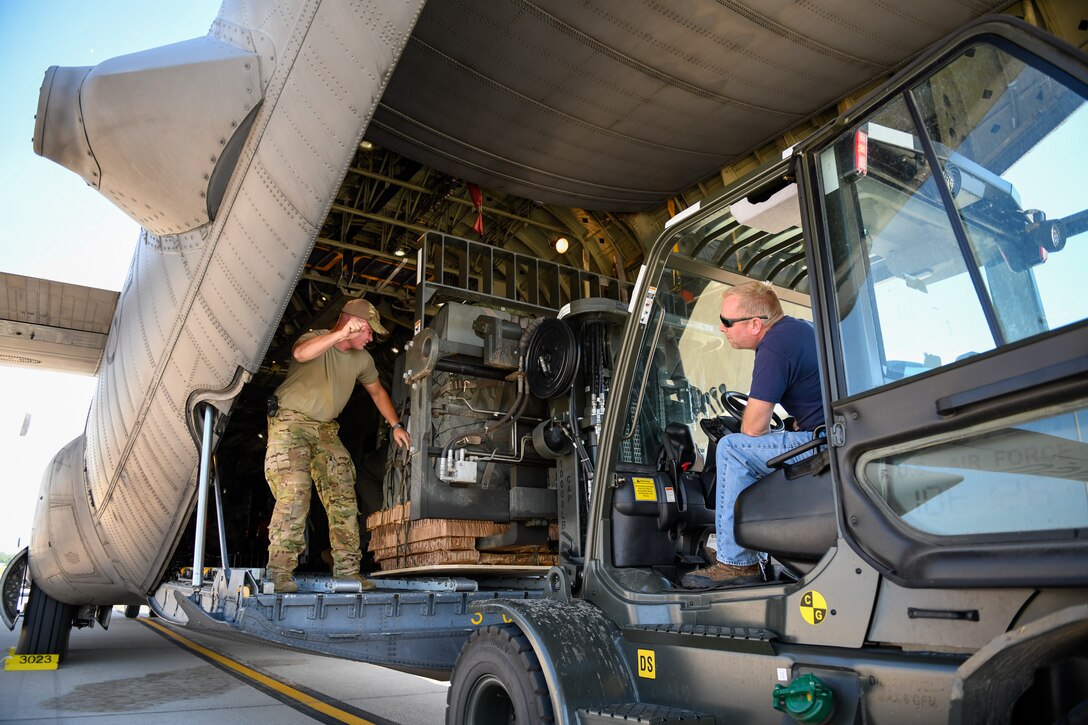 A 910th Airlift Wing aircrew transported a Container Delivery System bundle to the National Museum of the Air Force, June 24, 2021, for use in a good will mission exhibit they’re developing. The CDS bundle was prepared by members of the 76th Aerial Port Squadron at YARS.