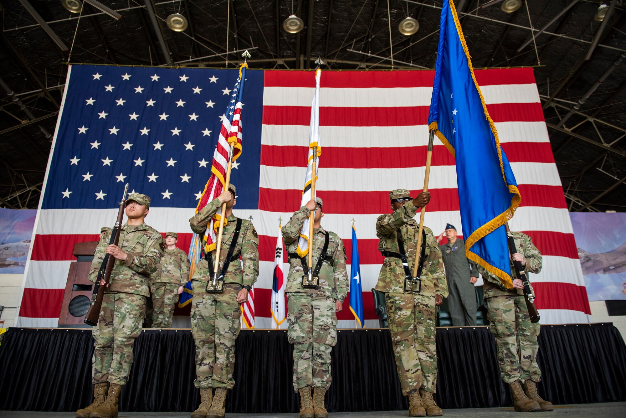 51st Fighter Wing held a change of command ceremony at Osan Air Base, Republic of Korea, June 25, 2021. Col. John Gonzales transferred command of the 51st FW to Col. Joshua Wood.