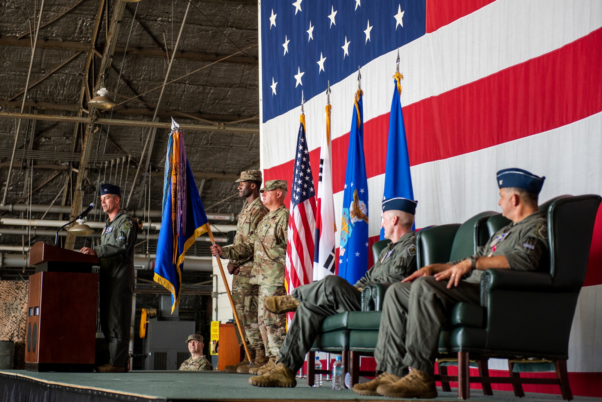 51st Fighter Wing held a change of command ceremony at Osan Air Base, Republic of Korea, June 25, 2021. Col. John Gonzales transferred command of the 51st FW to Col. Joshua Wood.