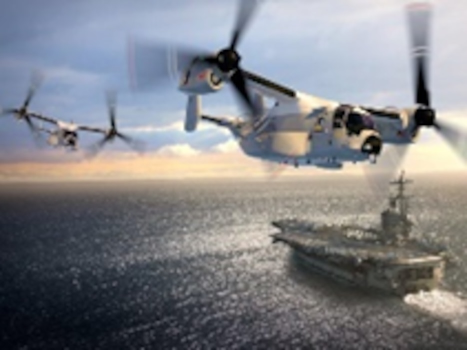 ospreys taking off with a carrier