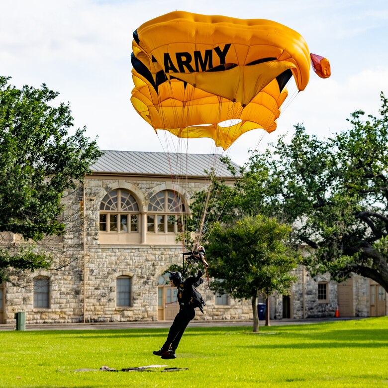 The Golden Knights were the first to ever jump into the Quadrangle.
