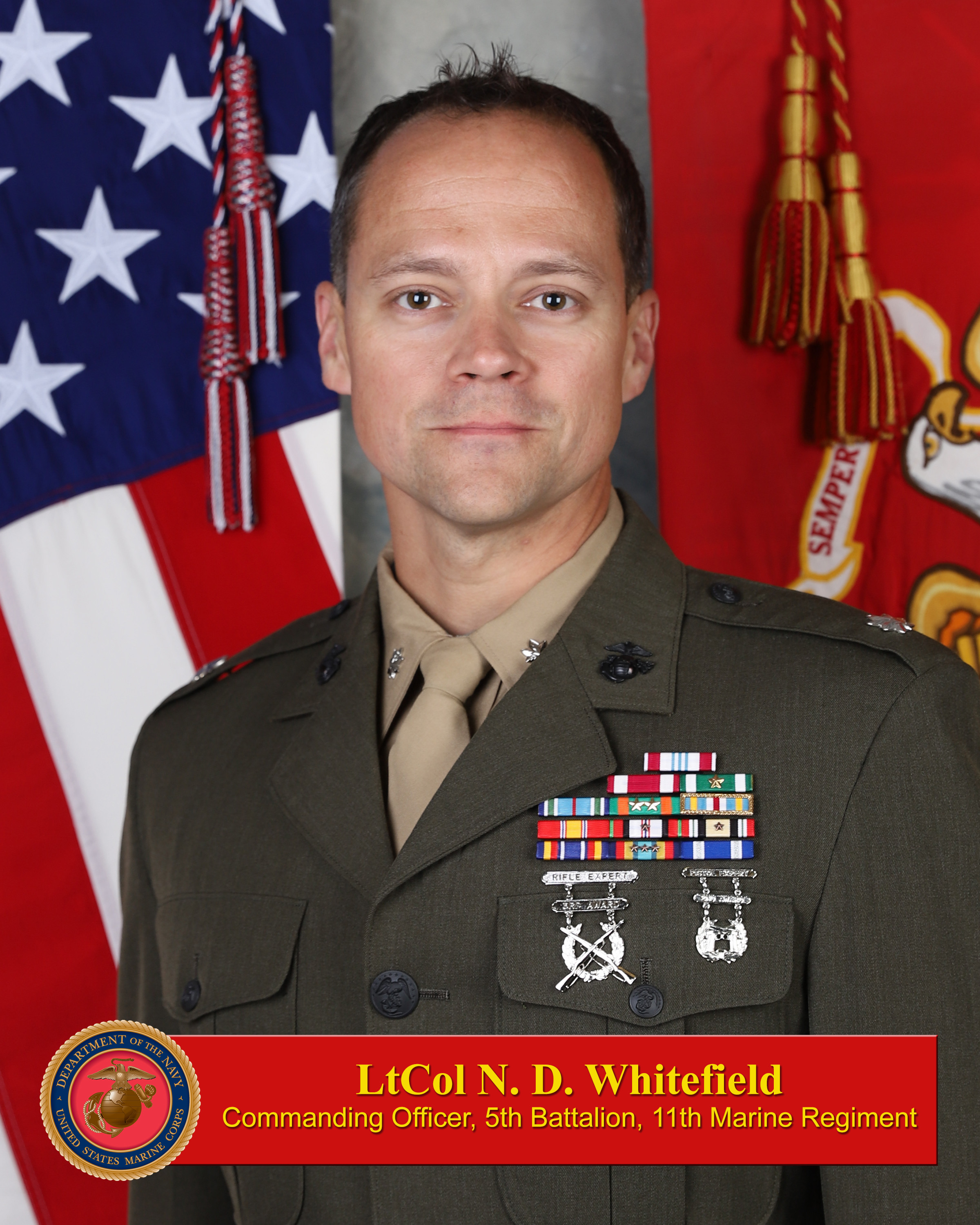 Lieutenant Colonel Nickolas D. Whitefield > 1st Marine Division > Biography