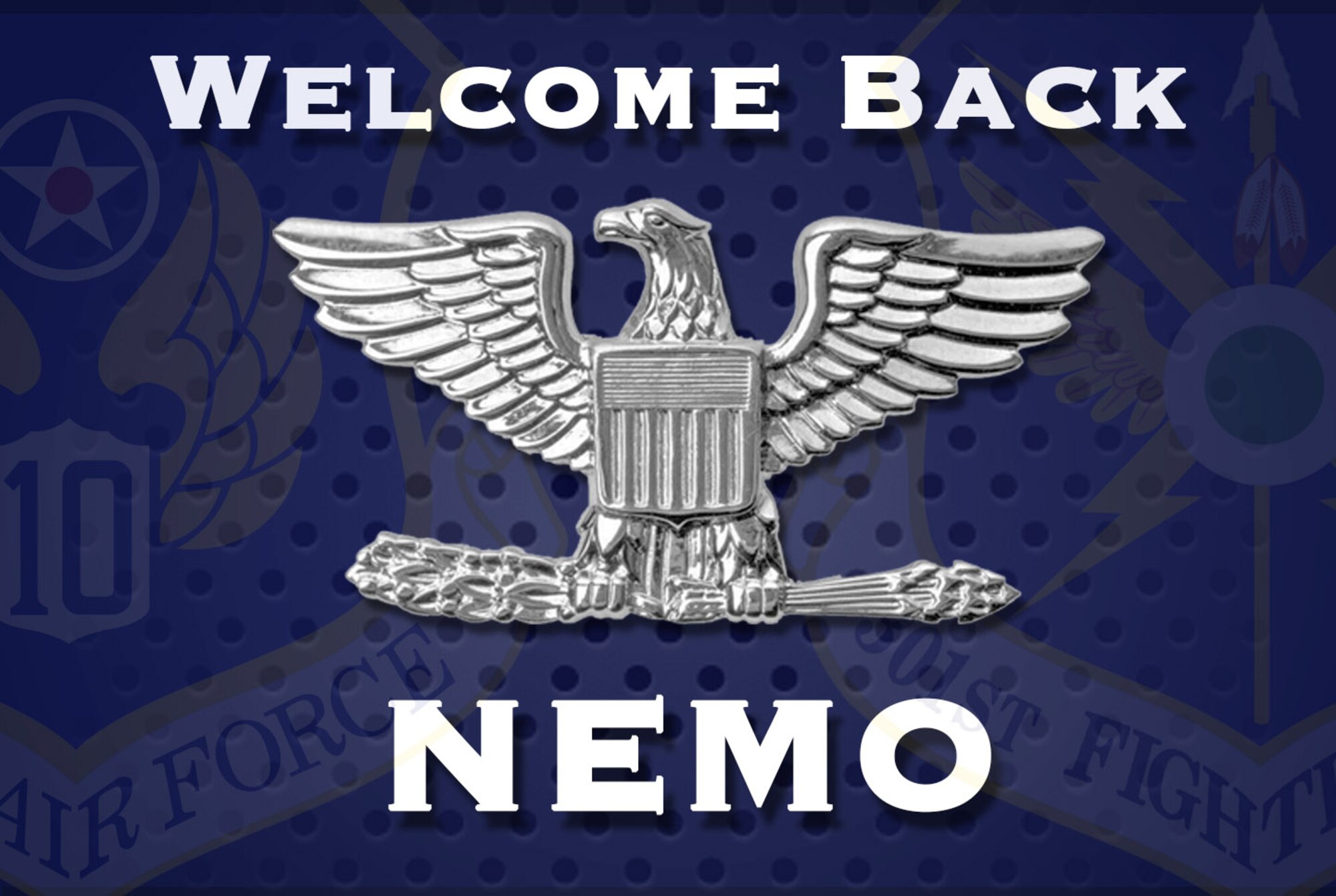 Col. Nemecek returns to the 301st Fighter Wing as its newest 301 FW Maintenance Group commander. Nemo will help lead the wing as it transitions from the F-16 to Air Force Reserve Command's first F-35A Lightning II unit. (U.S. Air Force graphic by Jeremy Roman)