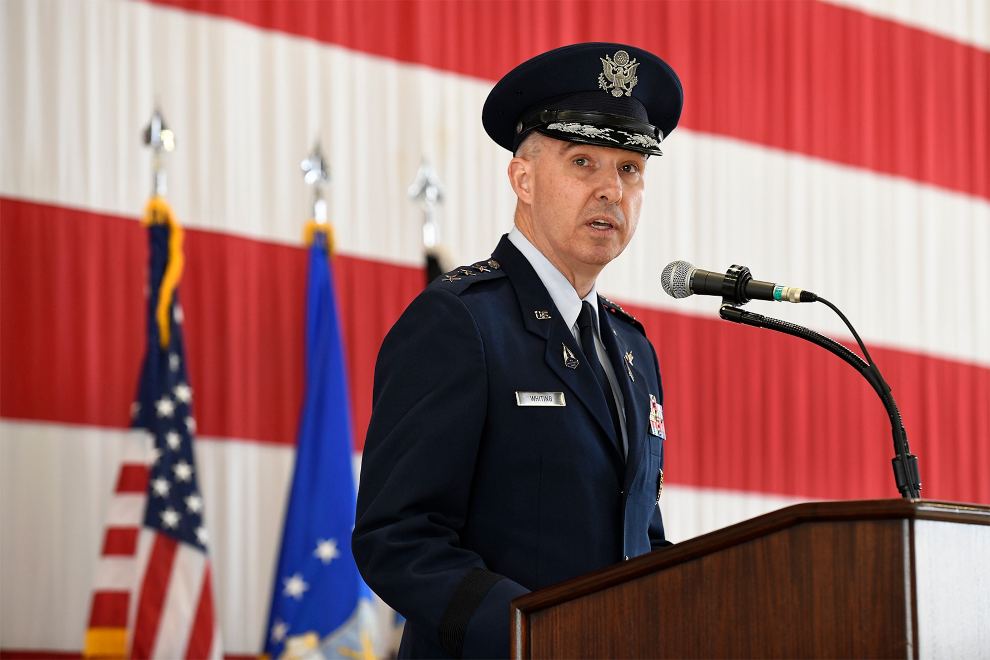 Whiting speaks to audience