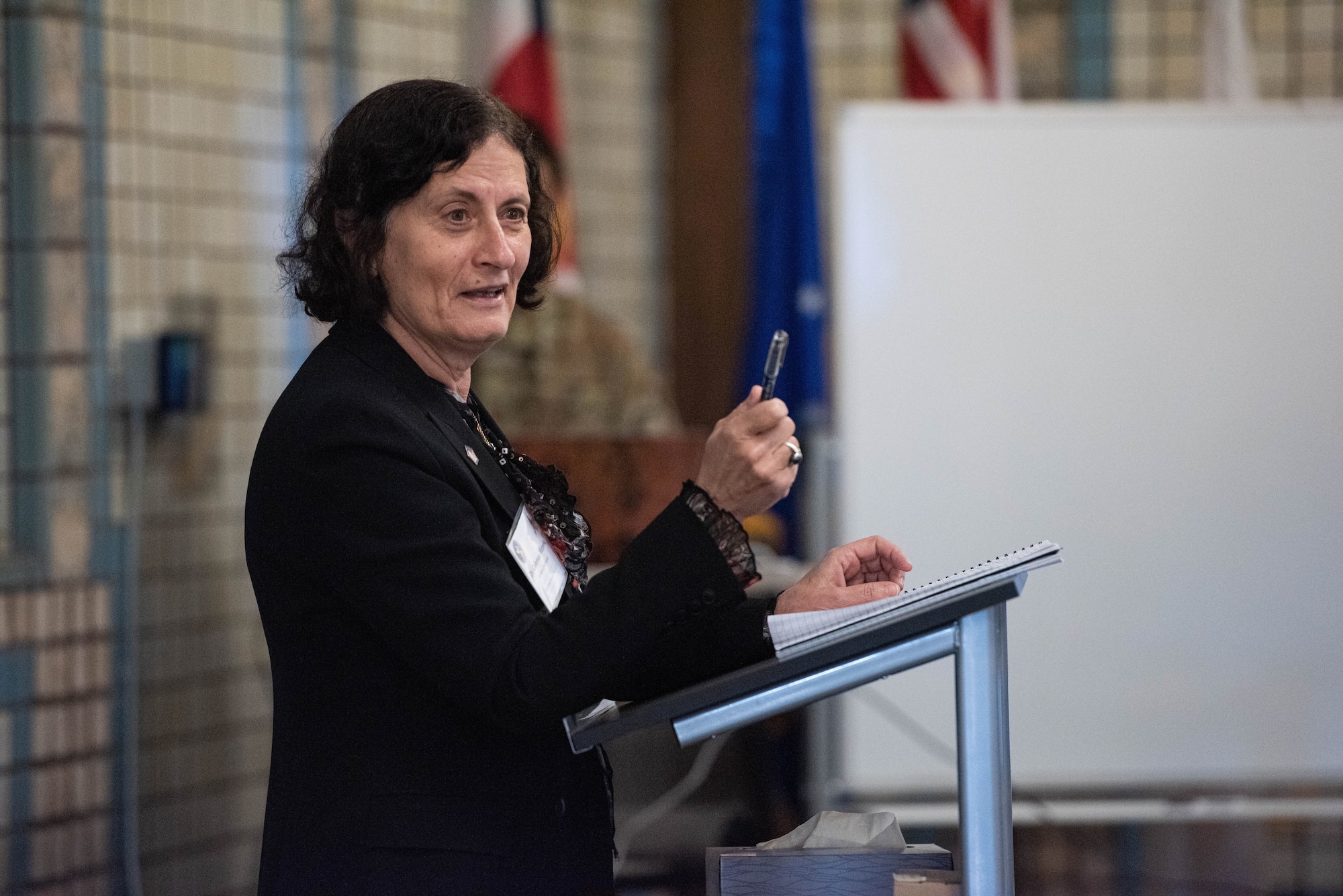 Dr. Victoria Coleman, chief scientist, Department of the Air Force, speaks to the audience at the 2021 USSF Space Futures Work in Colorado Springs, Colo., June 2, 2021. Coleman serves as the chief scientific adviser to the Secretary of the Air Force, Air Force Chief of Staff, and Chief of Space Operations. She provides assessments on a wide range of scientific and technical issues affecting the department’s mission.