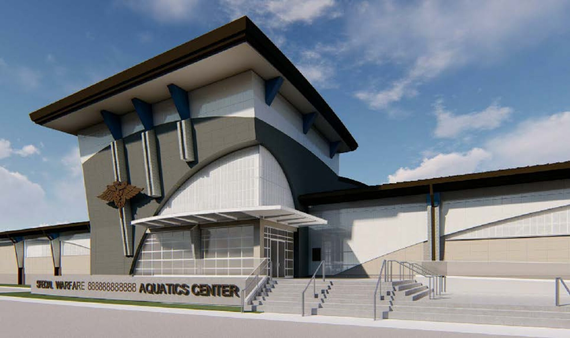 artist's rendering of new $66.6 million aquatics training facility.