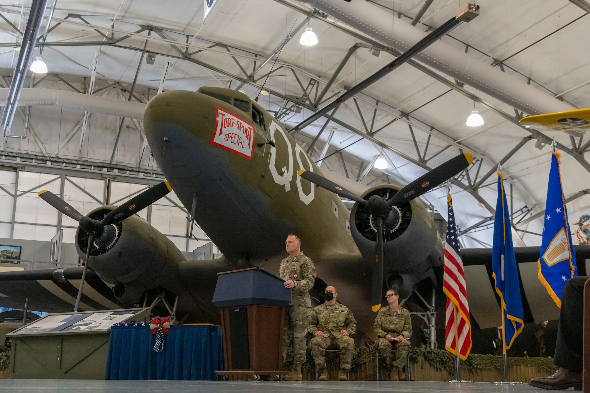 Retirement ceremony for Colonel G. Brian Eddy at Dover Air Force Base, Delaware, June 28, 2021. (U.S. Air Force photo by Jason Minto)