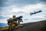 Antitank missile gunners with 3rd Battalion, 3rd Marines, fire Javelin missile while conducting live-fire combat rehearsal during Fuji Viper 21.3, at Combined Arms Training Center, Camp Fuji, Japan, April 12, 2021 (U.S. Marine Corps/Jonathan Willcox)