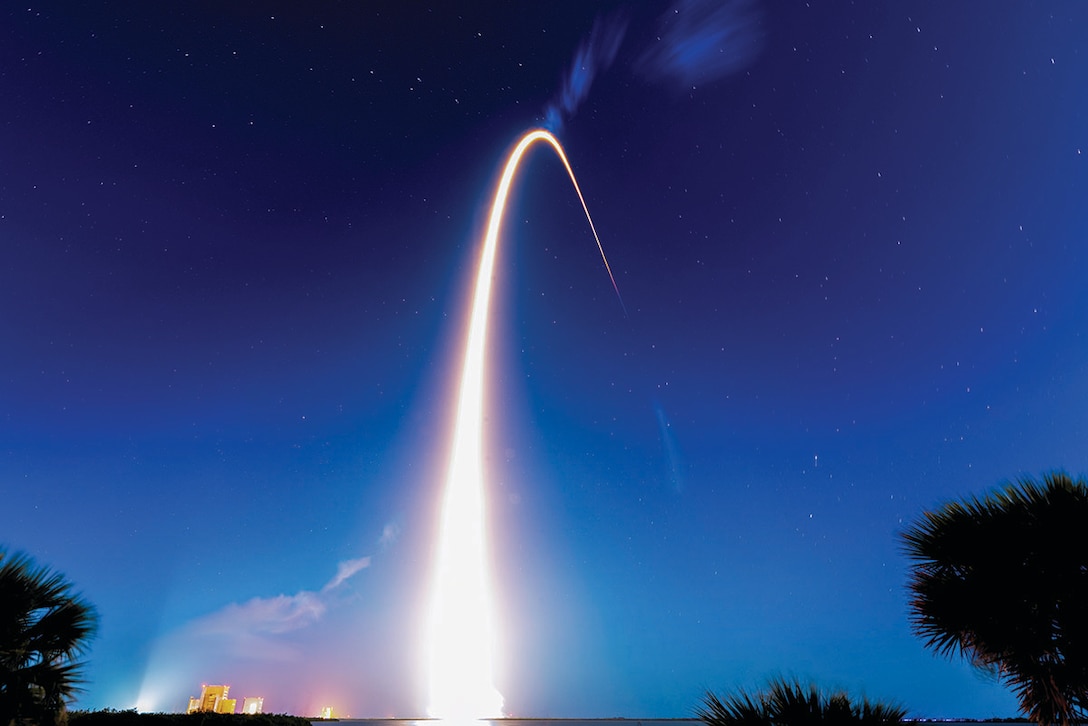 Falcon 9 Starlink L24 rocket successfully launches from SLC-40 at Cape Canaveral Space Force Station, Florida, April 28, 2021 (U.S. Space Force/Joshua Conti)