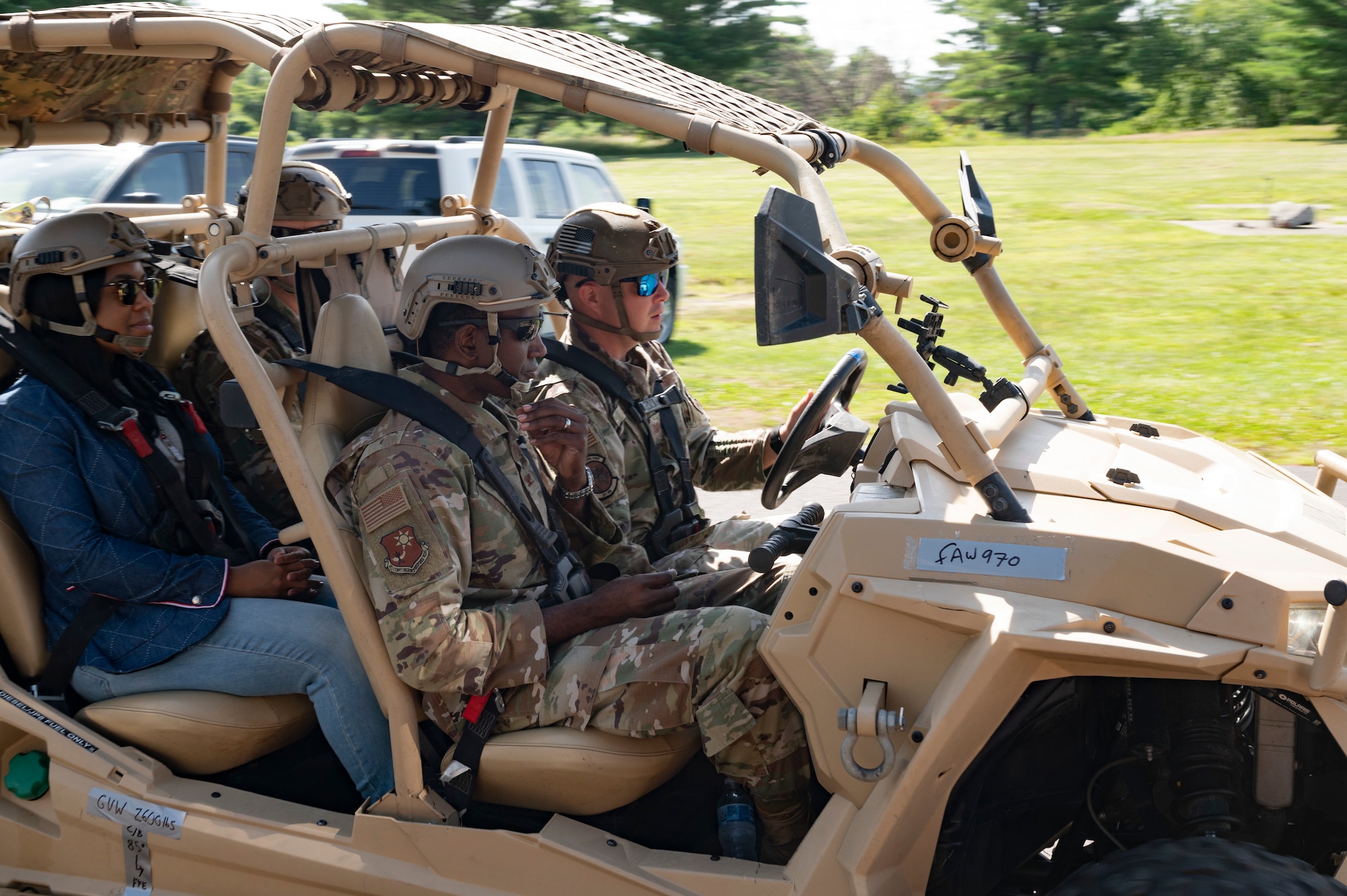 U.S. Air Force Col. Travis Edwards, 621st Contingency Response Wing commander, heads toward the Global Readiness Deployment Center for briefings during his East Coast immersion June 25, 2021, at Joint Base McGuire-Dix-Lakehurst, New Jersey. Edwards took command of the CRW on June 15, 2021. (U.S. Air Force photo by Tech. Sgt. Luther Mitchell)