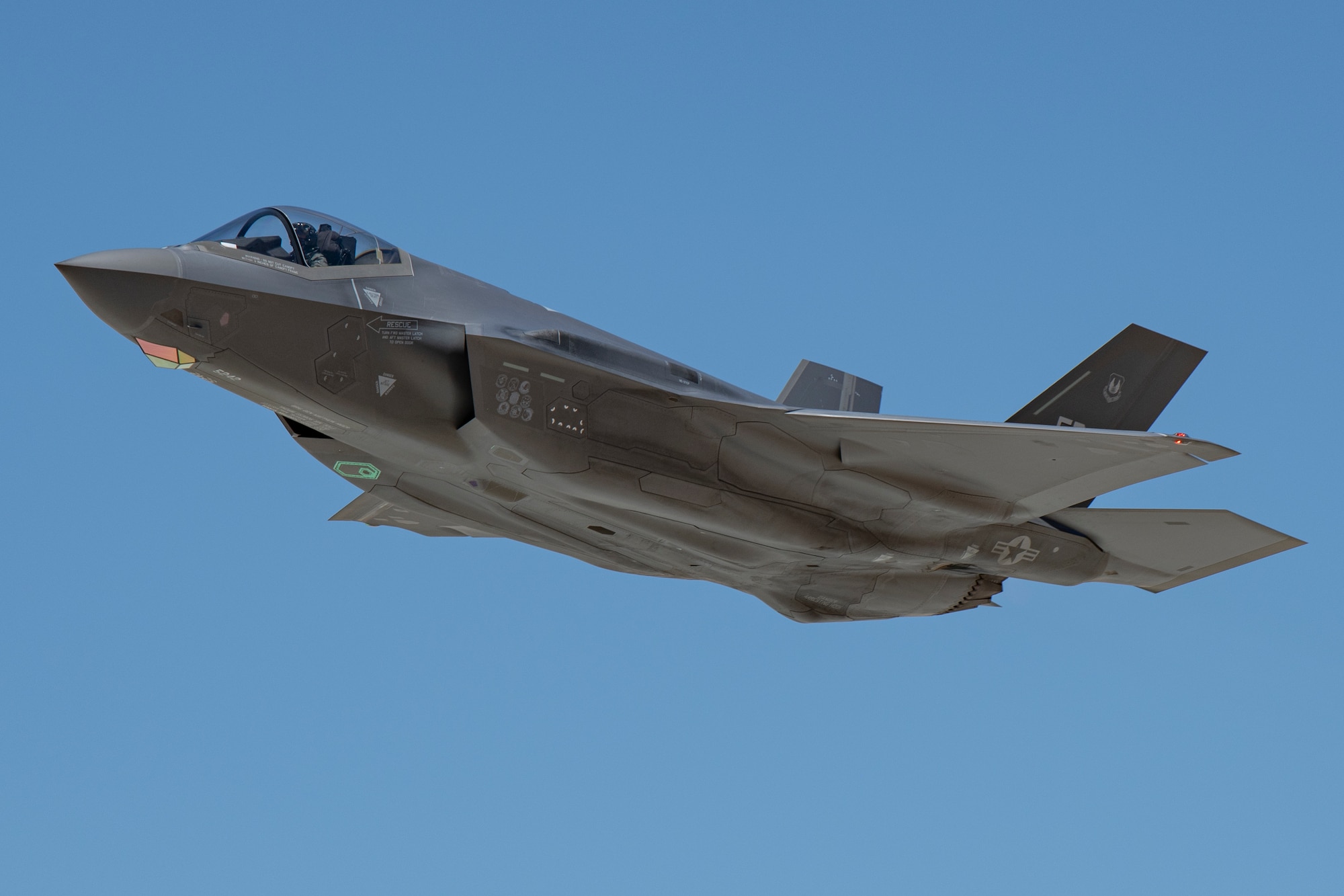 F-35 Flying with blue sky