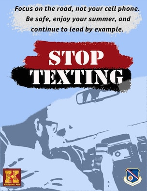 Graphic of man texting while driving.